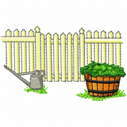 Garden Barriers Embroidery Design 1 Garden Barriers Embroidery Design 1